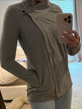 Gray Open Front Women's Sweater Cardigan